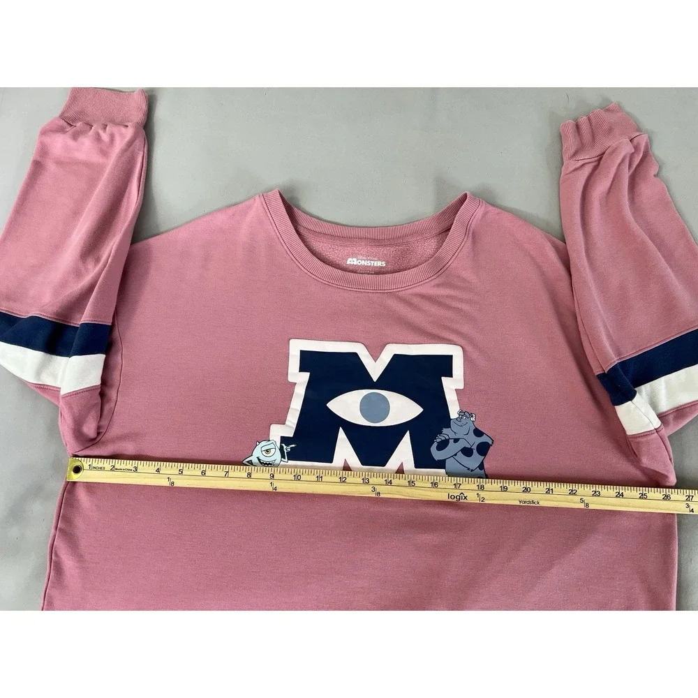 Disney Pixar‎ Monsters Sleepwear Sweatshirt Top Pink Long Sleeve Sz 2X (18W-20W)